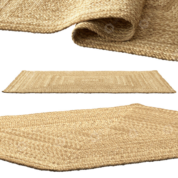 Rug Safavieh Dina Coastal Jute Square 3D model