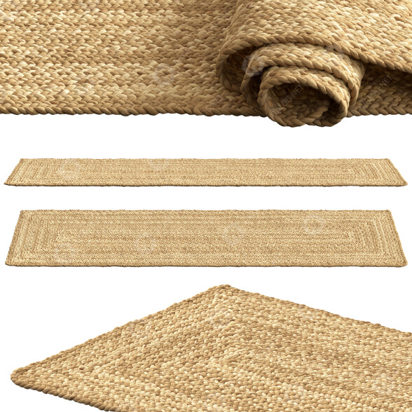 Alfombra Safavieh Dina Coastal Jute Runner Modelo 3D