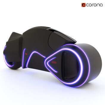 Мотоцикл Tron 3D модель