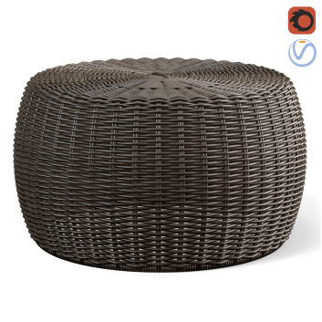 Puf  Resin Wicker Modelo 3D