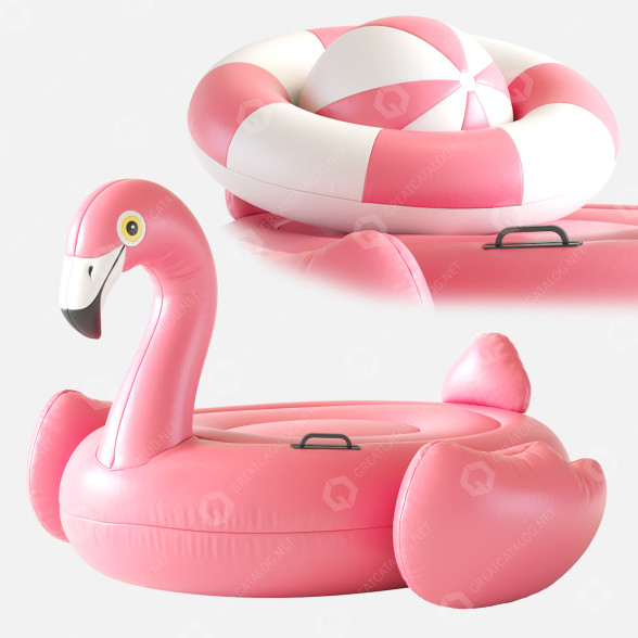Надувні кола Flamingo 3D модель