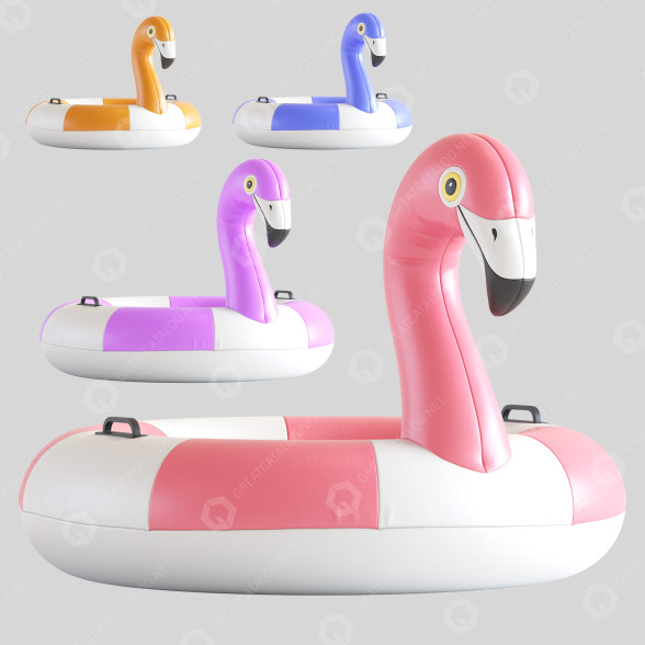 Надувне коло Flamingo Pool 3D модель