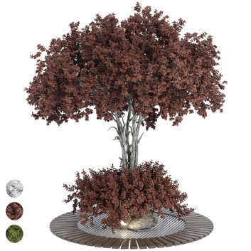 Baum Sammlung Set 184 3D-Modell