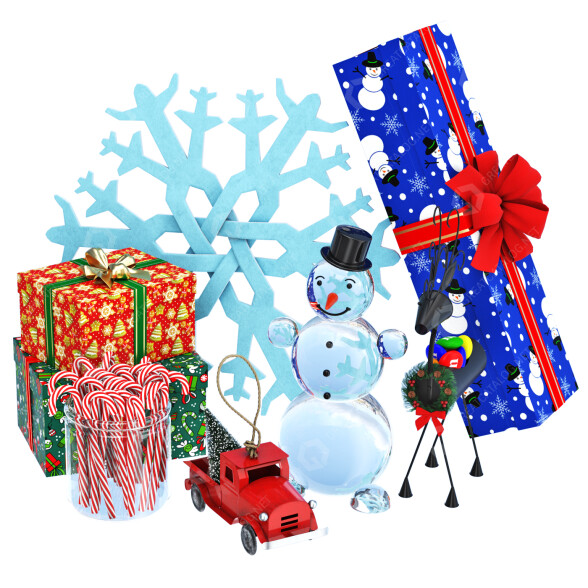 Декор Gifts New Year Set 3D модель
