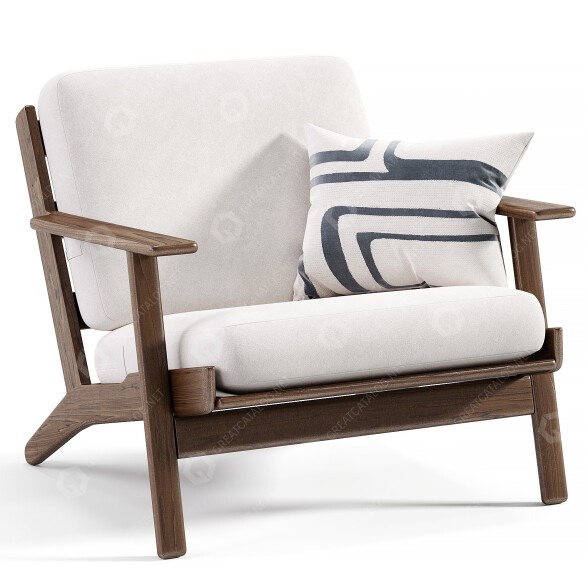 Armchair Building Cvintage 3D model