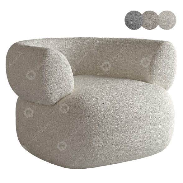 Armchair Moving Mountains Puffer Chair 3D model