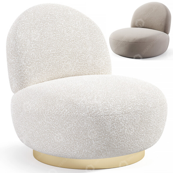 Крісло Eichholtz Clement Boucle Cream 3D модель