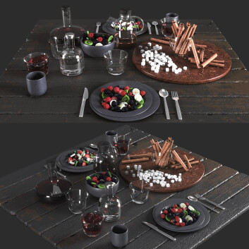 Сервірований стіл Setting in Black Colors