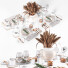 Servierter Tisch Setting in White Colors - shayan sharify