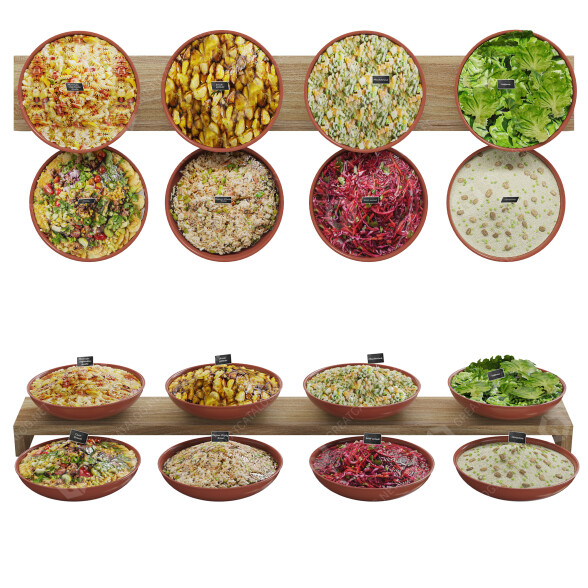 Страви Varied Salad Bar 3D модель