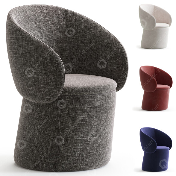 Armchair Miniforms Nebula Monaca 3D model