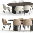 Table and Chairs Gubi Moon and Shepard - toxirow
