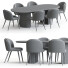 Table and Chairs Gubi Moon and Shepard - toxirow