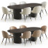 Table and Chairs Gubi Moon and Shepard - toxirow