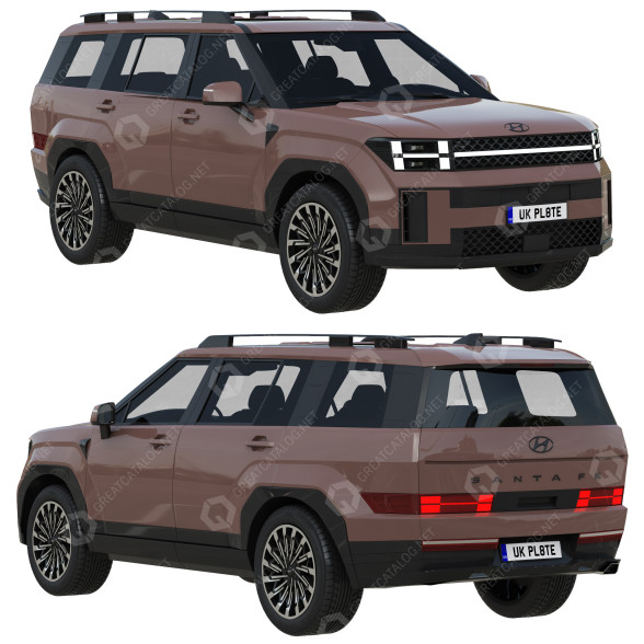 Samochód Hyundai Santa Fe 2024 model 3D