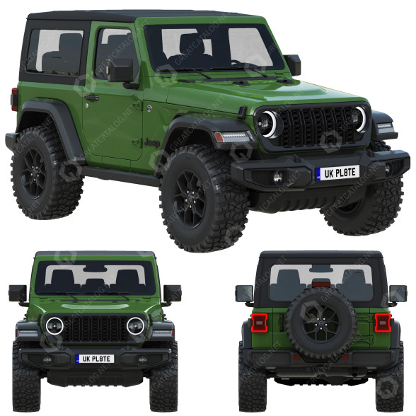 Coche Jeep Wrangler Willys Modelo 3D