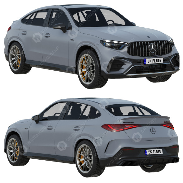 Samochód Mercedes-Benz GLC63 S AMG E Performance Coupe 2023 model 3D
