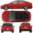 Автомобіль Tesla Модель 3 - zifir3d