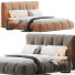 Camas y Mesitas de Noche Casaspace Almonzo Modern Upholstered King Size - Zikkoo