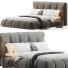 Camas y Mesitas de Noche Casaspace Almonzo Modern Upholstered King Size - Zikkoo