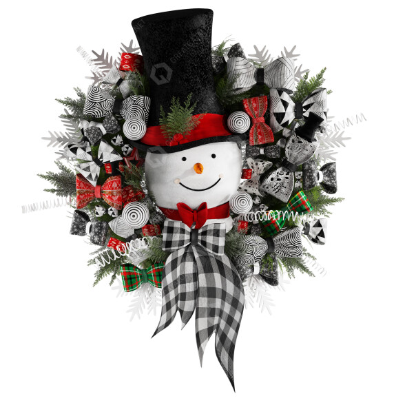 Декор Snowman Wreath Christmas 3D модель