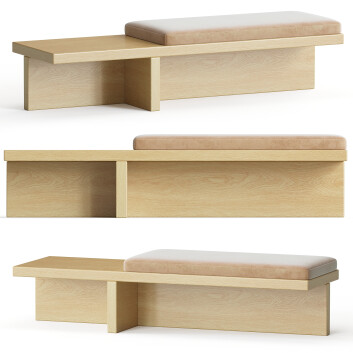 Банкетка CB2 Pierre Travertine