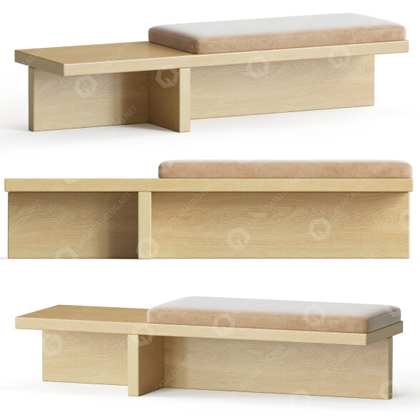 Ławka CB2 Pierre Travertine model 3D