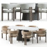 Стол и стулья Nature Design Calacatta and Bay Wood - toxirow