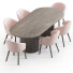 Table and Chairs Gubi Moon and Sedia Tania Rounded - toxirow