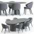 Table and Chairs Gubi Moon and Sedia Tania Rounded - toxirow