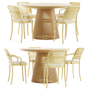 Tisch und Stühle Kave Home Jeanette and 822