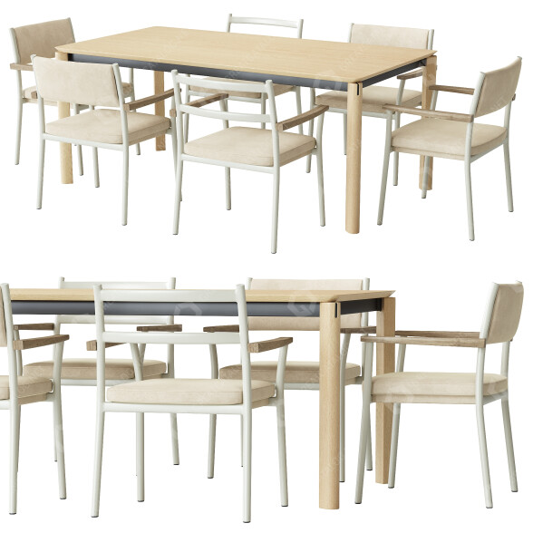 Table et chaises Treku Laga and Guinea modèle 3D