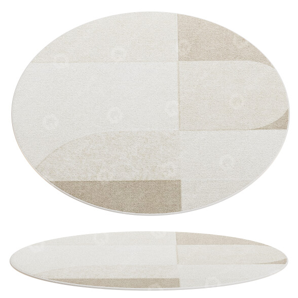 Килим Abstract Contemporary Round 3D модель