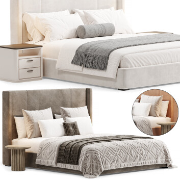 Bed and Bedside Table  Garda 3D model