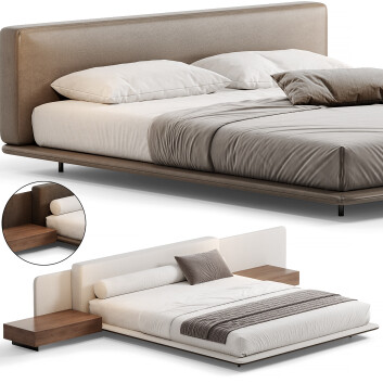 Ліжко та тумбочки Minotti Horizonte
