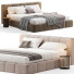 Cama y mesitas de noche High Fashion Home Olena King - Zikkoo