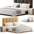 Cama y mesitas de noche High Fashion Home Palani - Zikkoo