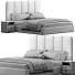 Cama y mesitas de noche High Fashion Home Palani - Zikkoo