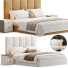 Cama y mesitas de noche High Fashion Home Palani - Zikkoo