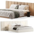 Cama y mesitas de noche High Fashion Home Palani Boucle - Zikkoo
