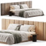Cama y mesitas de noche High Fashion Home Palani Boucle - Zikkoo