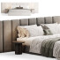 Cama y mesitas de noche High Fashion Home Palani Boucle - Zikkoo