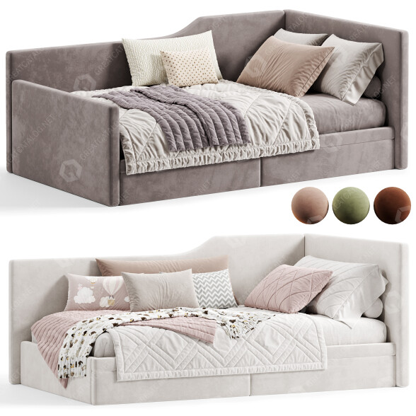 Bett Parfe Kids 07 3D-Modell