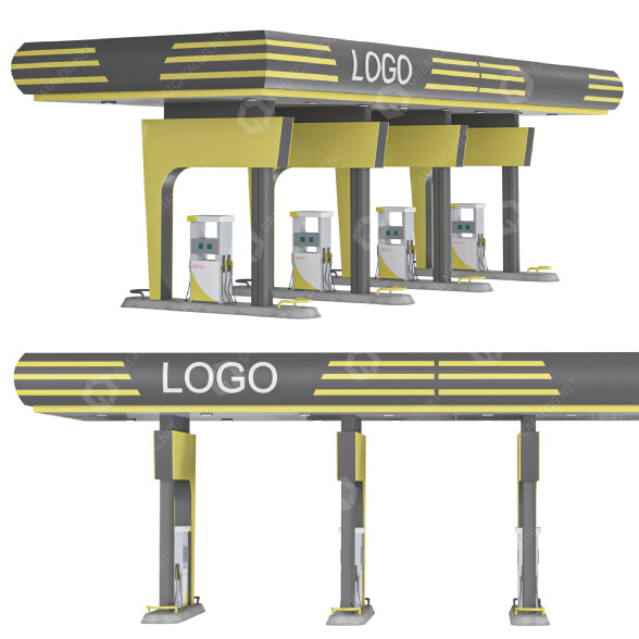 Tankstelle Logo 3D-Modell