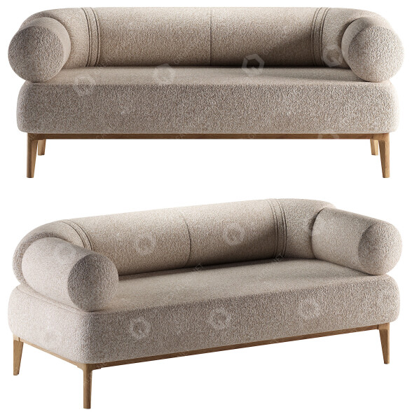 Sofa 1stDibs Contemporary Upholstered in Boucle Fabric model 3D
