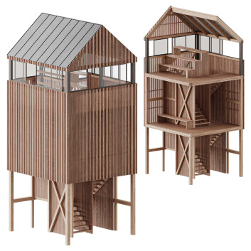 Оглядова вежа Scandinavian Bird 3D модель