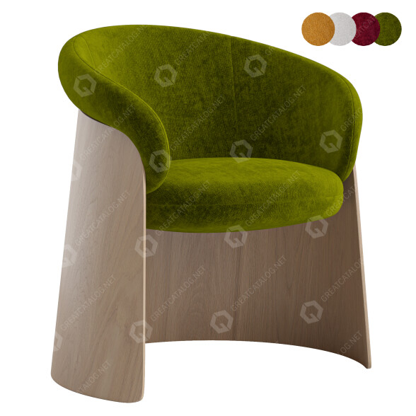Silla Ondarreta Ginger Madera Modelo 3D