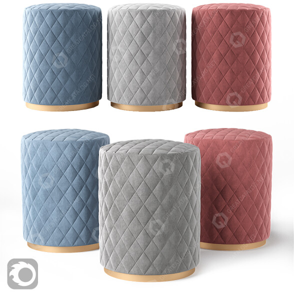 Pouf Cris Cross 3D model