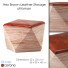 Пуф CB2 Hey Brown Leather Storage - Zakirov 3d