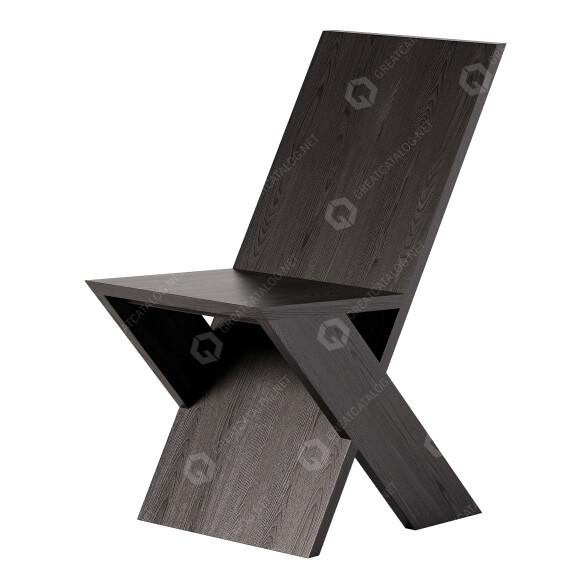 Chair 1stDibs Plank Side Nero by Michael Boyd 3D model